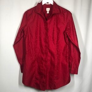 Chicos red blouse long sleeves